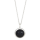 Rhod. Sil. Halskette SWEETS52 schwarzer Onyx 11mm