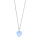 Rhod. Silber Halskette YOU52 Blauer Chalcedon