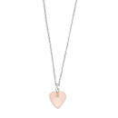 Rhod. Sil Halskette YOU52 pink Chalcedon
