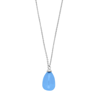 Rhod. Sil. Halskette SWEETS52 Chalcedon