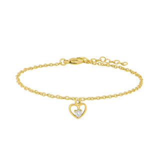 Verg. Silberarmband Herz m/cz