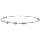 Rhd. Silber Armband SWEETS52 Blauer Chalcedon 7