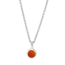 Rhod. Sil Halskette SWEETS52 roter Onyx 5mm