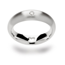 925/- Ring matt., Brillant 0,03ct W-SI