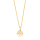 8kt. Gold Anhänger m/verg. Silber Kette