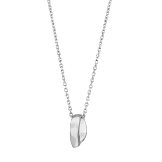 Rhod. Silber Halskette m/cz
