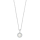 Rhod. Silber Halskette m/Perle + cz