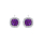 Rhod. Silber Anhänger Amethyst CZ 12x12