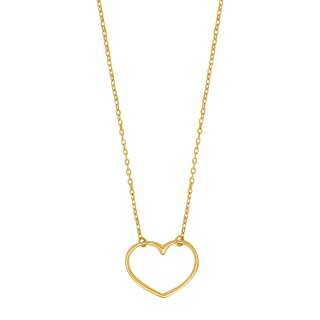 8kt. Gold kette m. herz