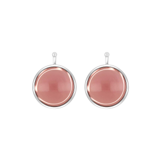 Glas cabochon 13mm - rh/Silber