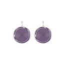Glas cabochon 13mm - rh/Silber