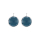 Glas cabochon 13mm - rh/Silber