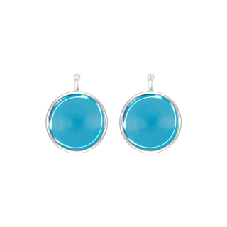 Glas cabochon 13mm - rh/Silber