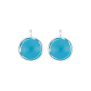 Glas cabochon 13mm - rh/Silber