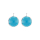 Glas cabochon 13mm - rh/Silber