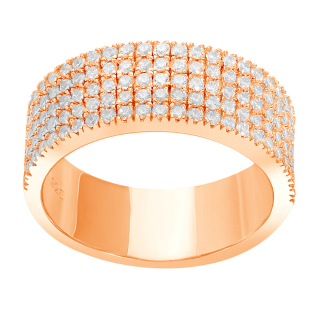 Rosévergoldeter Ring ADINANOR Gr.50