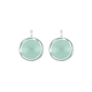 Glas cabochon 13mm - rh/Silber