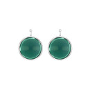 Glas cabochon 13mm - rh/Silber