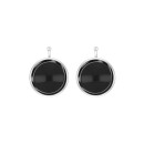 Glas cabochon 13mm - rh/Silber
