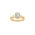 LUXURY Halo Quadrat 14kt. Goldring m. Lab. G. dia. 1,45ct River/VS1 Gr. 50