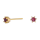 14kt. Goldohrringe m/Granat 2,2mm