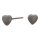 Titanium Ohrstecker Herz matt
