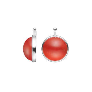 Glas cabochon 13mm - rh/Silber