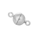 Rhod. Silber Magnet Perlenverschluss 10mm