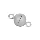 Rhod. Silber Magnet Perlenverschluss 10mm dia.cut