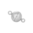 Rhod. Silber Magnet Perlenverschluss 12mm