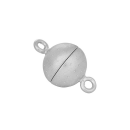 Rhod. Silber Magnet Perlenverschluss 12mm dia.cut