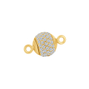 GP. Silber Magnet Perlenverschluss pavé m. cz 12mm
