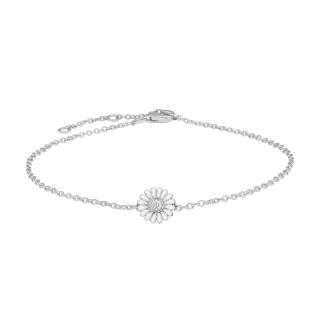 Rhod. Silberarmband Margerite 10mm