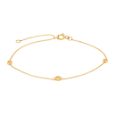 14kt. Goldarmband m/ 3 x dia. 0.01ct W/SI