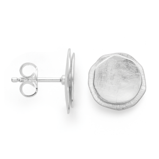 925/- Ohrstecker, rho. matt./Gebüstet