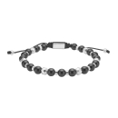 SON Armband schwarz agate m.Stahl