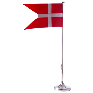 Versilberter Flaggenmast in Box 40 cm