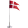 Versilberter Flaggenmast rund - Carl Hansen 40 cm