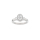 LUXURY Halo oval 14kt. Weissgoldring m. Lab. G. dia. 1,45ct River/VS1 Gr. 58