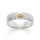 925/- Ring, vg 18K matt/spezialtext, 0,015ct W-SI