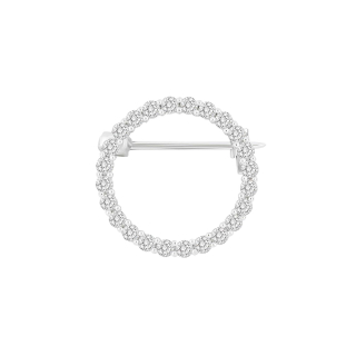 Rhd. Silber Brosche Kreis 20mm OBINOR