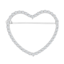 Rhd. Silber Brosche Herz 38mm OBINOR