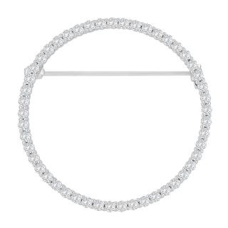 Rhd. Silber Brosche Kreis 40mm OBINOR