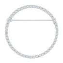 Rhd. Silber Brosche Kreis 40mm OBINOR