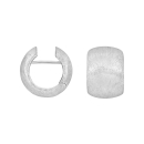 Rhod. Silber matt System-Creolen Mimi 17x12mm