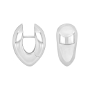 Rhod. Silber System-Creolen Hanna 23x12mm