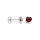 925/- Ohrstecker, rho. Poliert, Granat 0,9ct