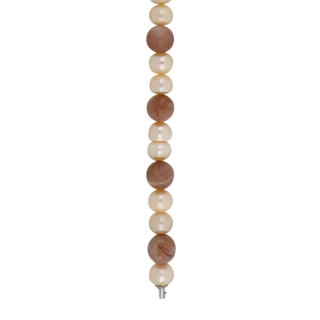 Süssw.Perle + Sonnenstein System-Kette