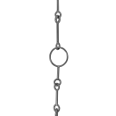 Schwarz Rhod. Silber Kette 45cm