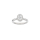 LUXURY Halo oval 14kt. Weissgoldring m. Lab. G. dia. 1,32ct River/VS1 Gr. 60